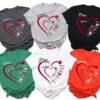 personalized grandma heart shirt with kids names custom mom love tee for mothers day and valentines day was90