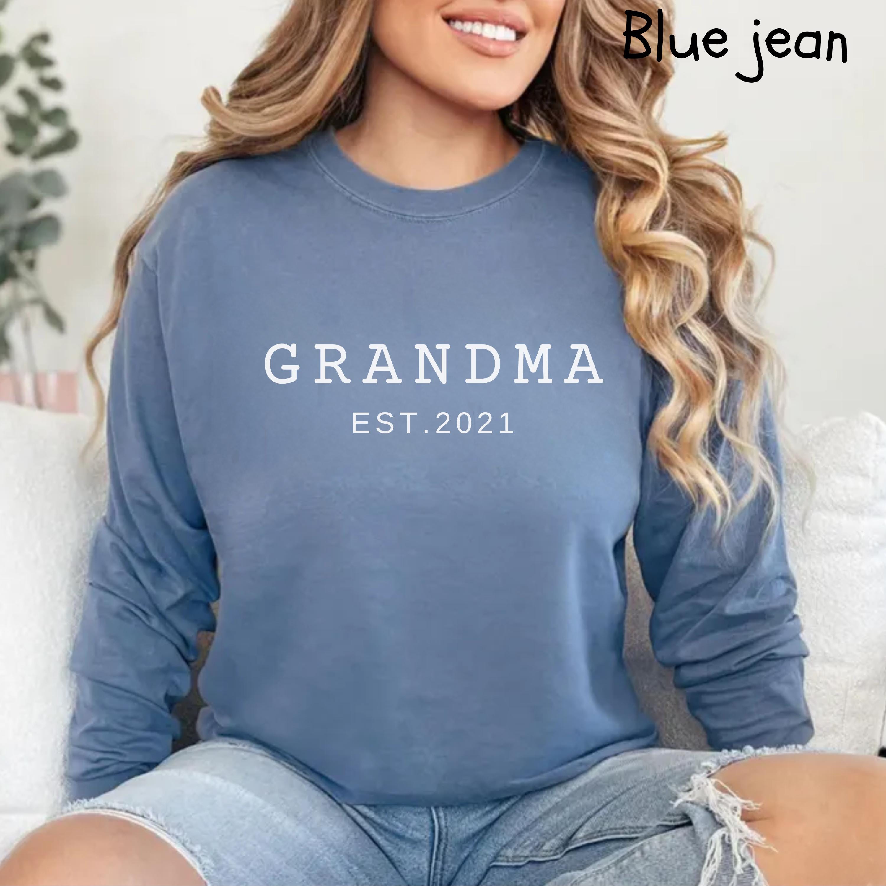 personalized grandma long sleeve shirt with grandkids names custom comfort colors tee unique grandma gift sdamr scaled