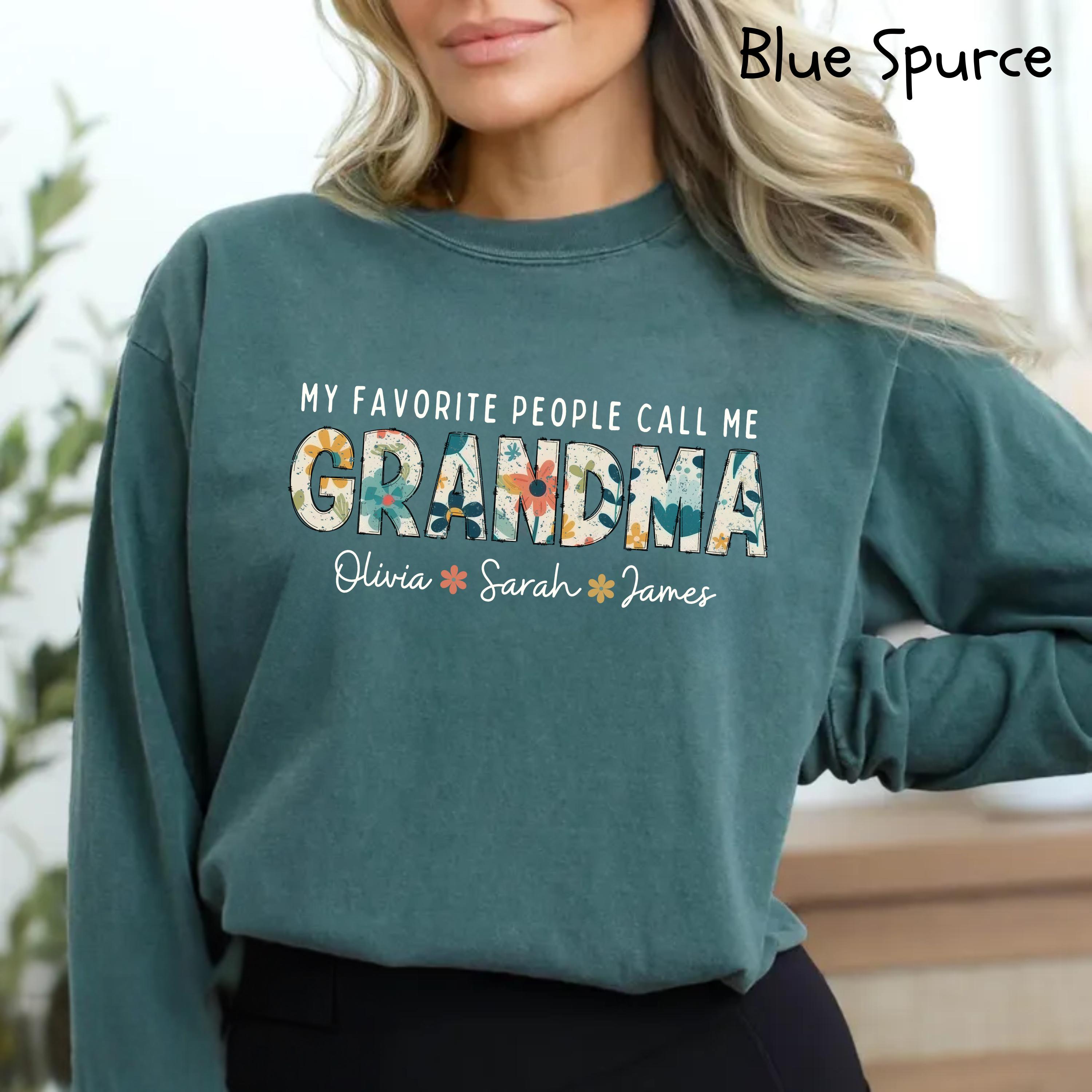 personalized grandma long sleeve shirt with grandkids names custom grandma tee for mothers day gifts 1nouv scaled