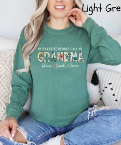 personalized grandma long sleeve shirt with grandkids names custom grandma tee for mothers day gifts dmghu