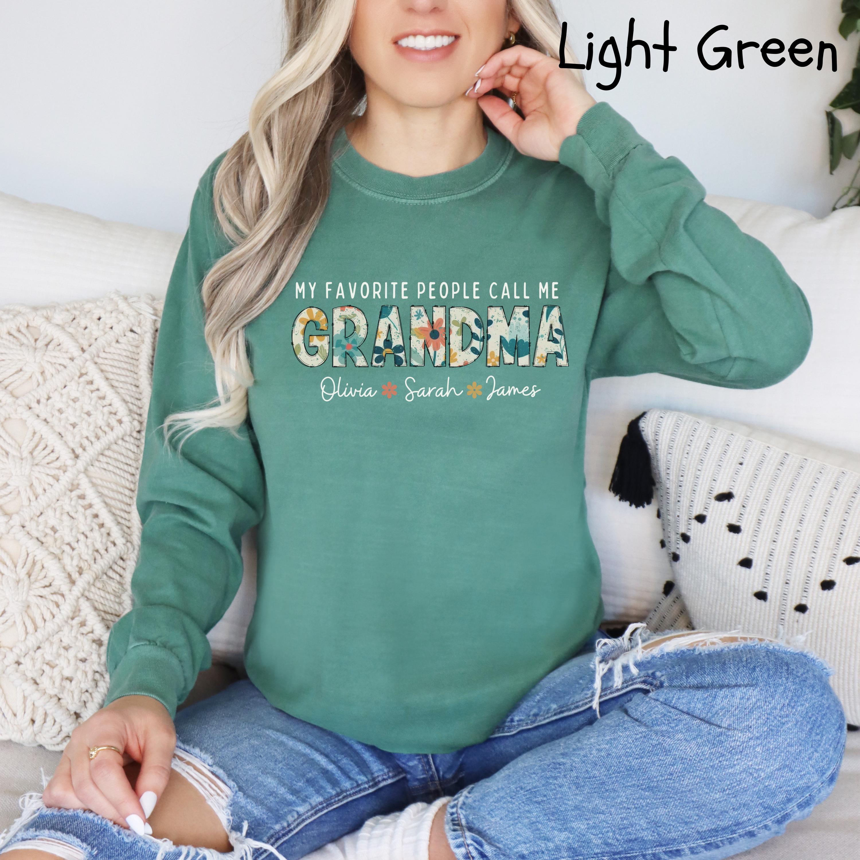 personalized grandma long sleeve shirt with grandkids names custom grandma tee for mothers day gifts dmghu scaled