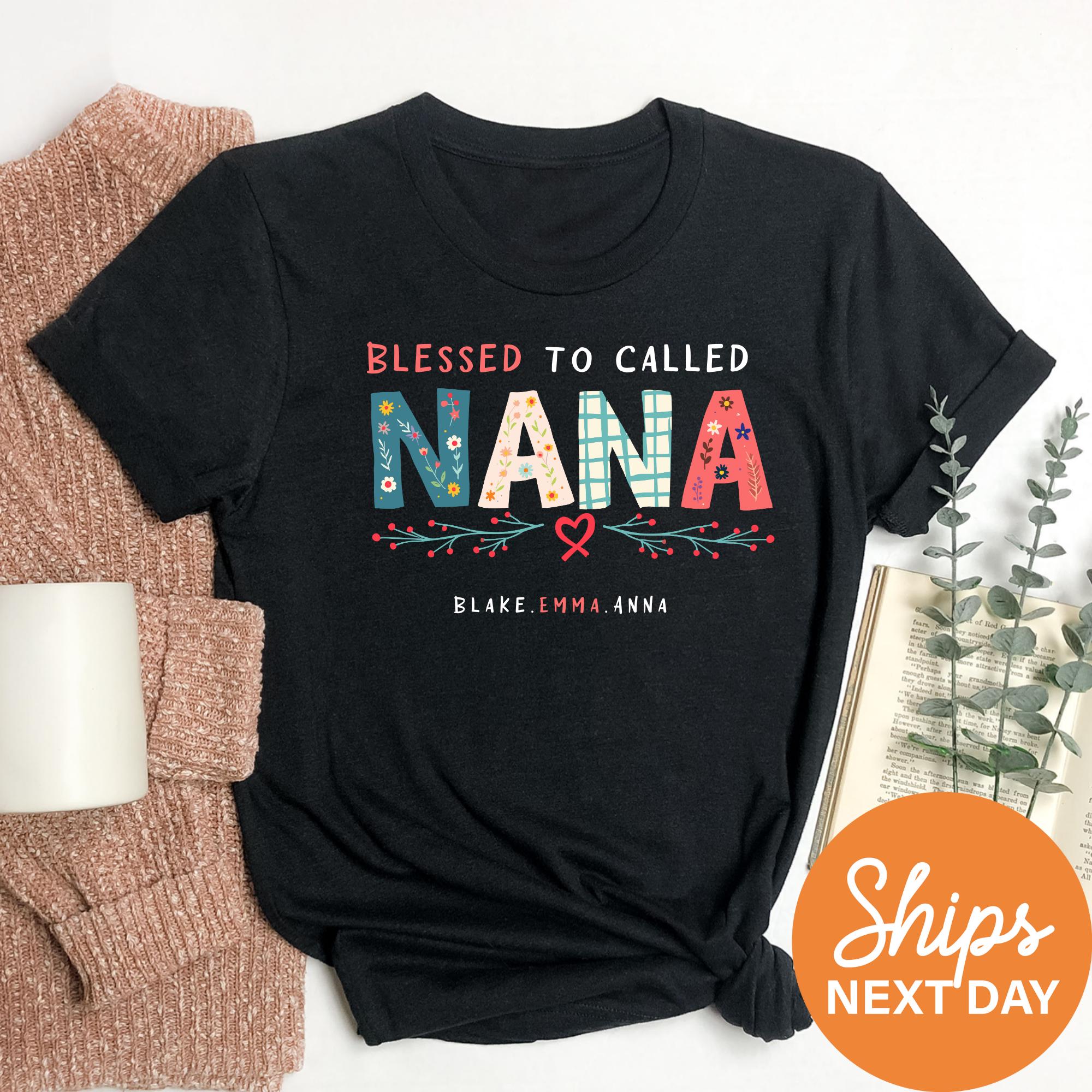 personalized grandma shirt blessed to be called nana custom t shirt with grandkids names first time grandma gift cillv