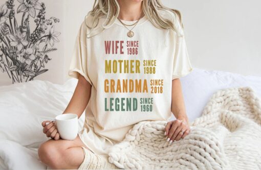 personalized grandma shirt for mothers day funny mom shirt custom dates best mom ever gift for women s5ze8