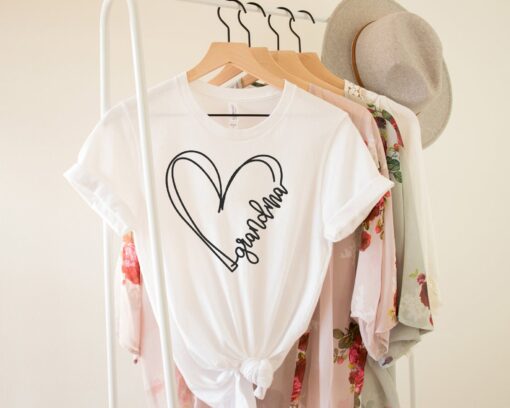 personalized grandma shirt funny heart design custom gift for mothers day or birthday unique grandma t shirt s2zbz