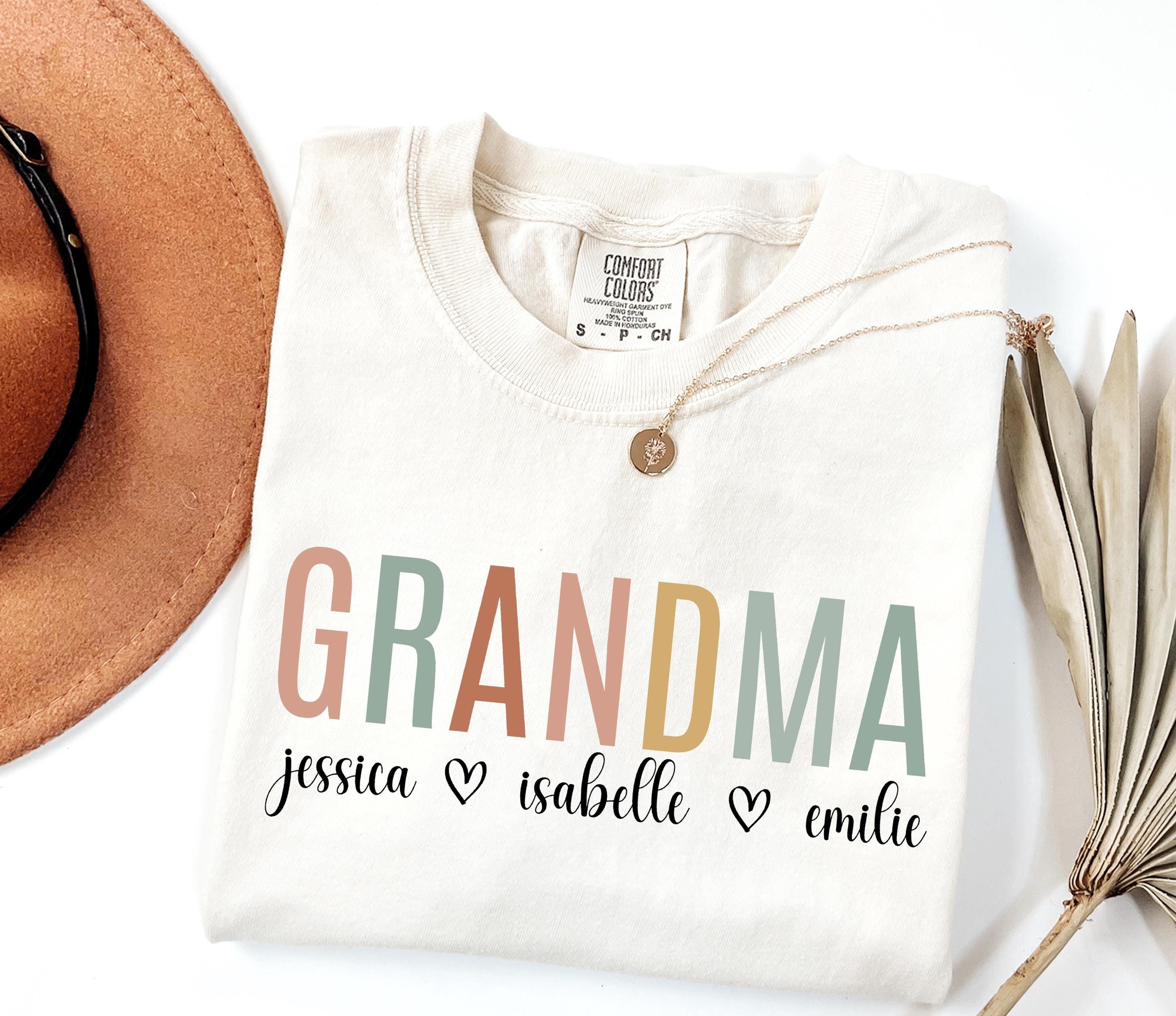 personalized grandma shirt retro comfort colors t shirt custom nana outfit funny gigi gift mothers day shirts pclry scaled