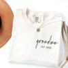 personalized grandma shirt with established year cute gift for new grandmas grammy announcement mothers day shirts 1tpsc