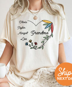 personalized grandma shirt with grandkids names custom mama shirt for mothers day unique nana and mimi t shirt fpza8