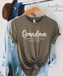 personalized grandma shirt with grandkids names custom mothers day gift tee for nana unique grandma t shirt 0wuyc