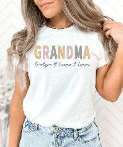 personalized grandma shirt with grandkids names custom mothers day shirt unique gift for grandma best mom shirts rittm