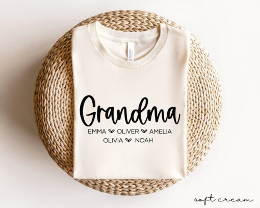personalized grandma shirt with grandkids names custom nana t shirt best mothers day gift for grandma tee pjhcv