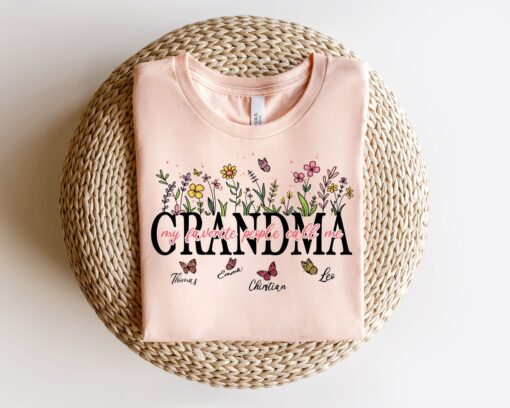 personalized grandma shirt with grandkids names my favorite people call me t shirt for nana heart design vto7m scaled