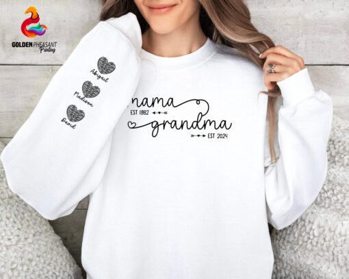 personalized grandma shirt with kids names custom mom est grandma est shirt for mothers day unique grandma gift vwjuw scaled