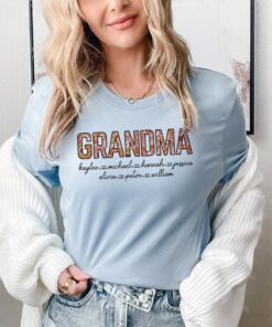 personalized grandma shirt with kids names floral design unique mothers day gift for mimi and great grandma va1ww