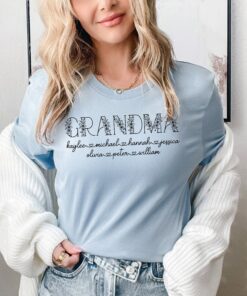 personalized grandma shirt with kids names for mothers day gift unique grandma birthday shirt from grandkids fz7ii