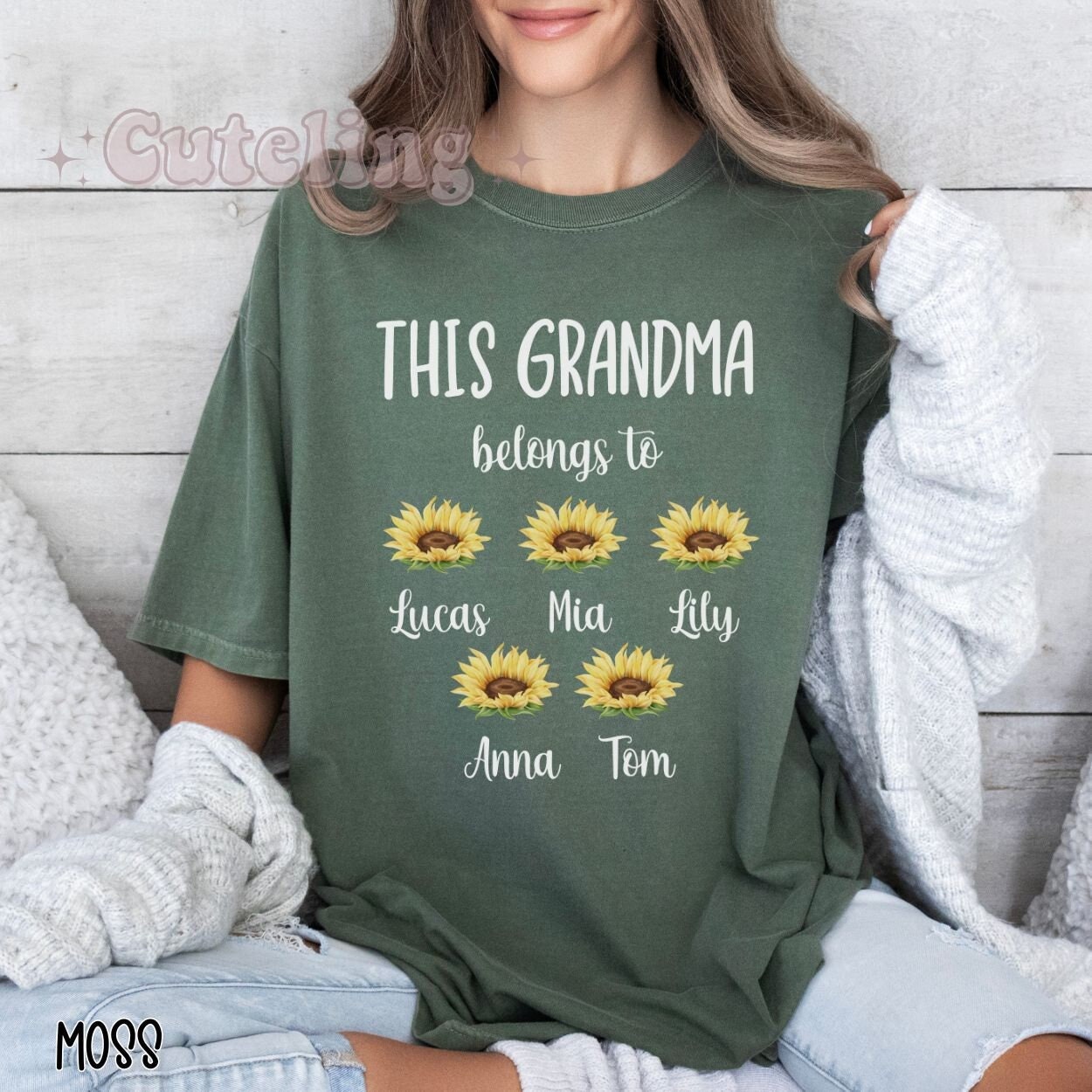 personalized grandma shirt with kids names sunflower design best grandma ever shirt mothers day gift for new grandmothers zuwbs