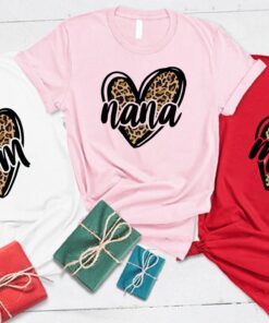 personalized grandma shirt with leopard heart custom gift for nana mimi mama best grandma ever t shirt iixa5