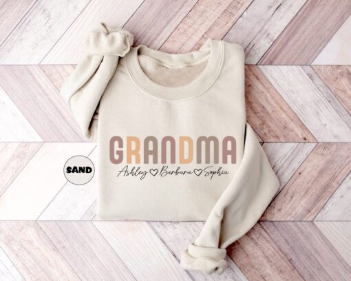 personalized grandma sweatshirt with grandchildren names cute gigi hoodie for mothers day or birthday gift o8gt5 scaled