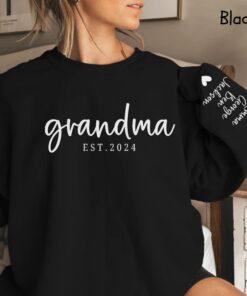 personalized grandma sweatshirt with grandkids names custom granny sweater est date gift for grandmother hhuqh