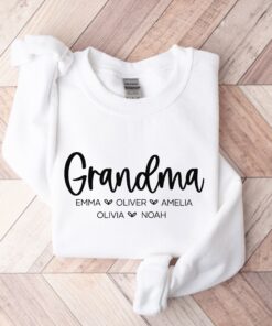 personalized grandma sweatshirt with grandkids names custom mothers day shirt for nana mimi gigi unique gift e42m9