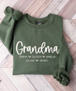 personalized grandma sweatshirt with grandkids names custom mothers day shirt for nana mimi gigi unique gift zgahy