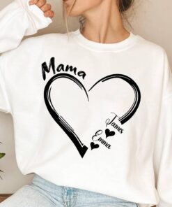 personalized grandma sweatshirt with grandkids names custom nana heart shirt for best grandma gifts zfr4p