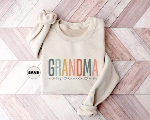 personalized grandma sweatshirt with grandkids names custom nana hoodie cute gigi grammy shirt for mothers day gift 2cl8c scaled