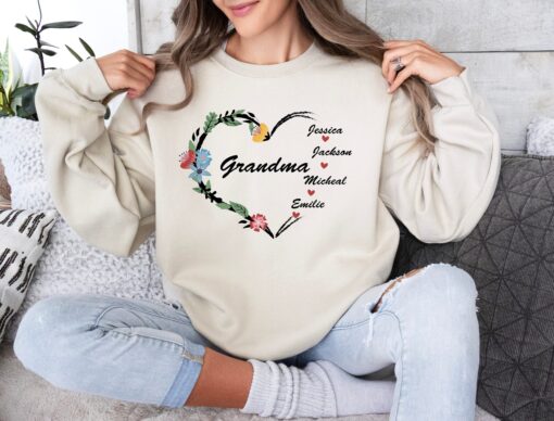 personalized grandma sweatshirt with grandkids names custom nana shirt for mothers day unique abuela tee dpp1q scaled