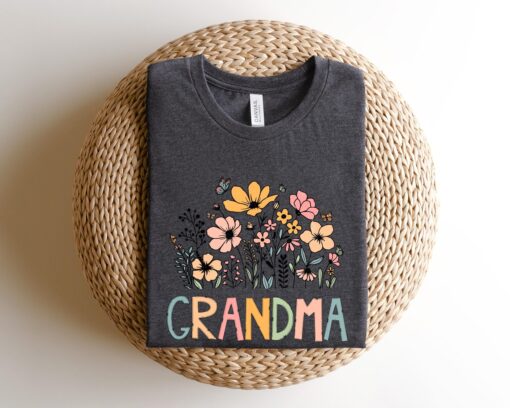 personalized grandma sweatshirt with grandkids names wildflowers crewneck for mothers day gift nltkq scaled