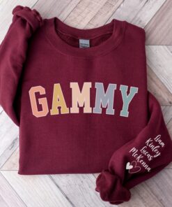 personalized grandma sweatshirt with kids names custom gammy sweater for mothers day unique gift from grandkids zwhkr