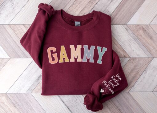 personalized grandma sweatshirt with kids names custom gammy sweater for mothers day unique gift from grandkids zwhkr