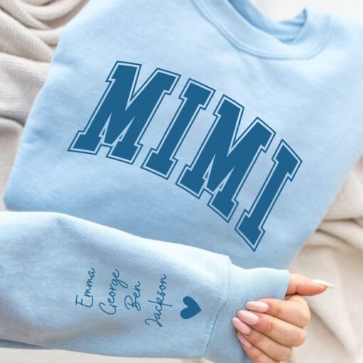 personalized grandma sweatshirt with names on sleeve unique mothers day gift custom birthday gift from grandchildren haeuu scaled