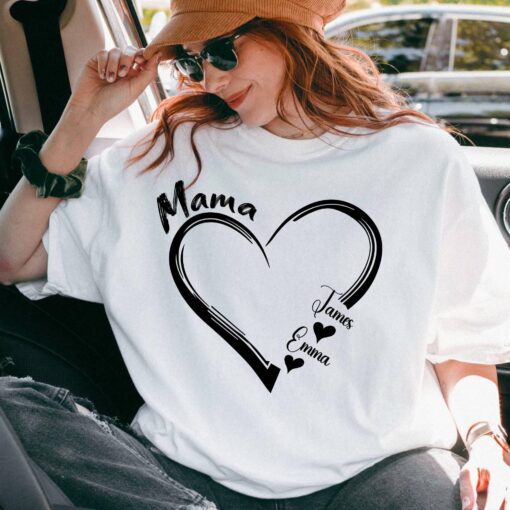 personalized grandma t shirt with grandkids names custom comfort colors shirt cute nana gift for mothers day c2h0n
