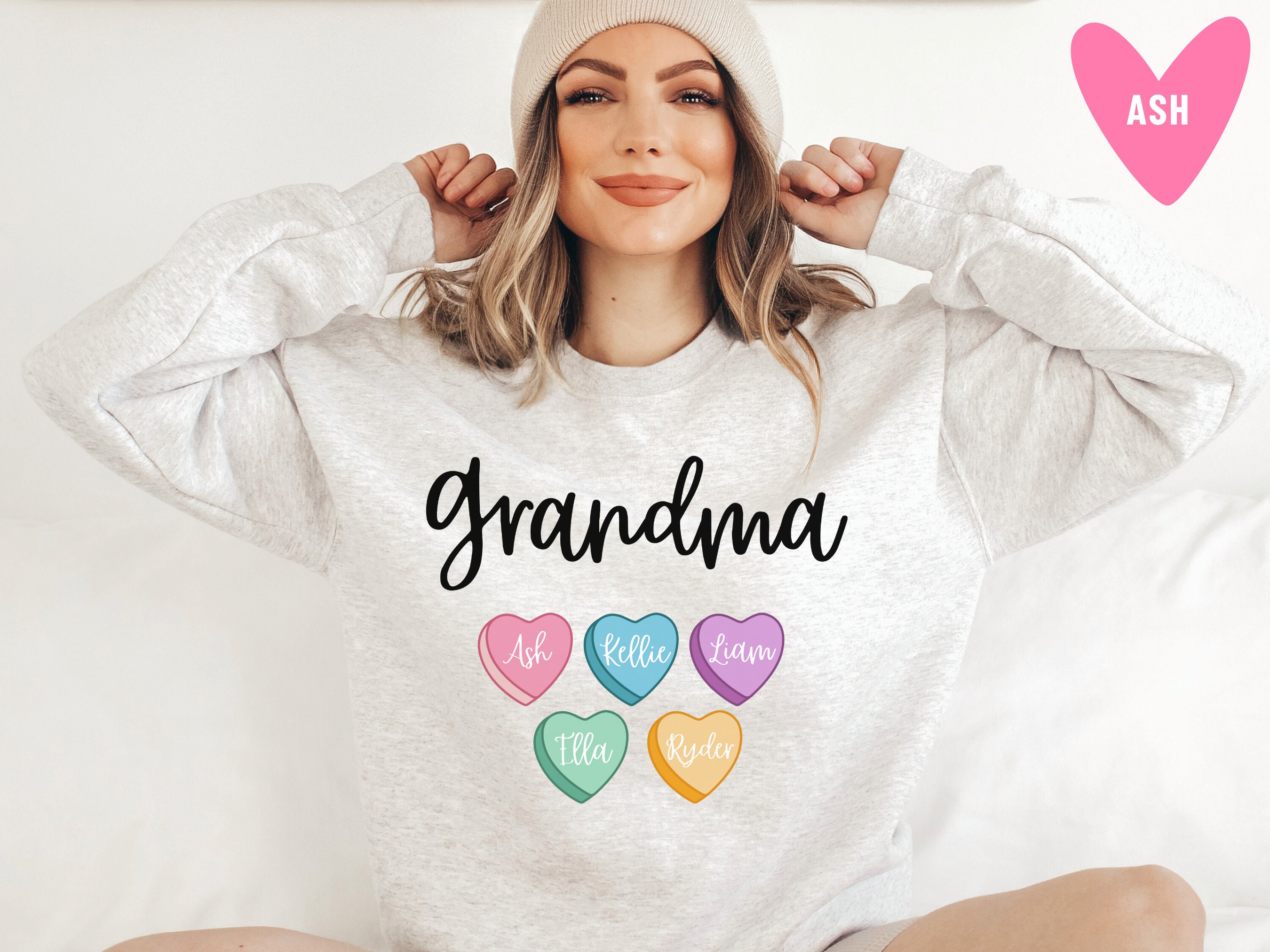 personalized grandmother valentines day sweatshirt with grandkid names cute sweater gift for grandma mimi nana t0pug scaled