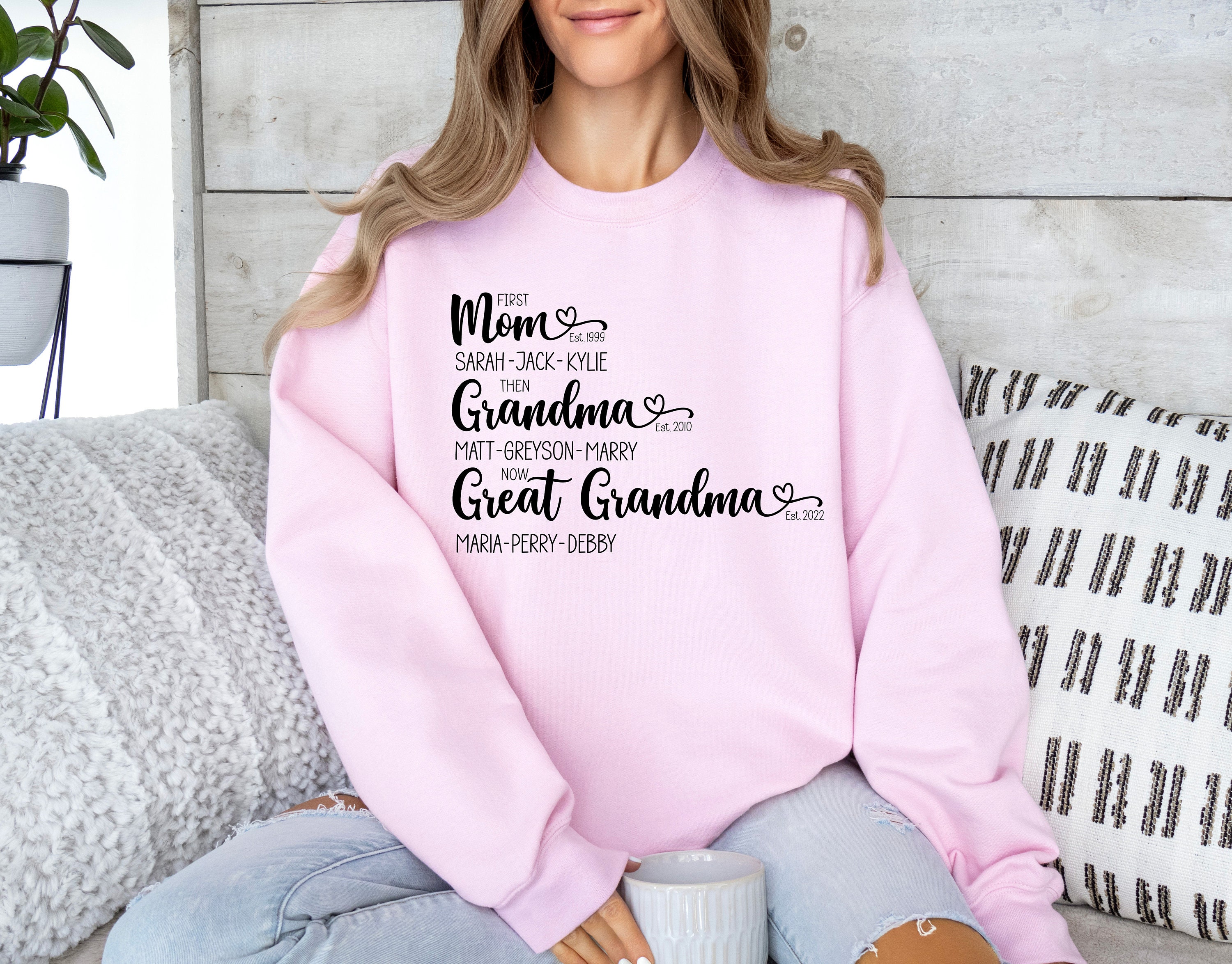 personalized great grandma shirt for mom and grandma custom mothers day announcement funny mom life t shirt 2kr1h scaled