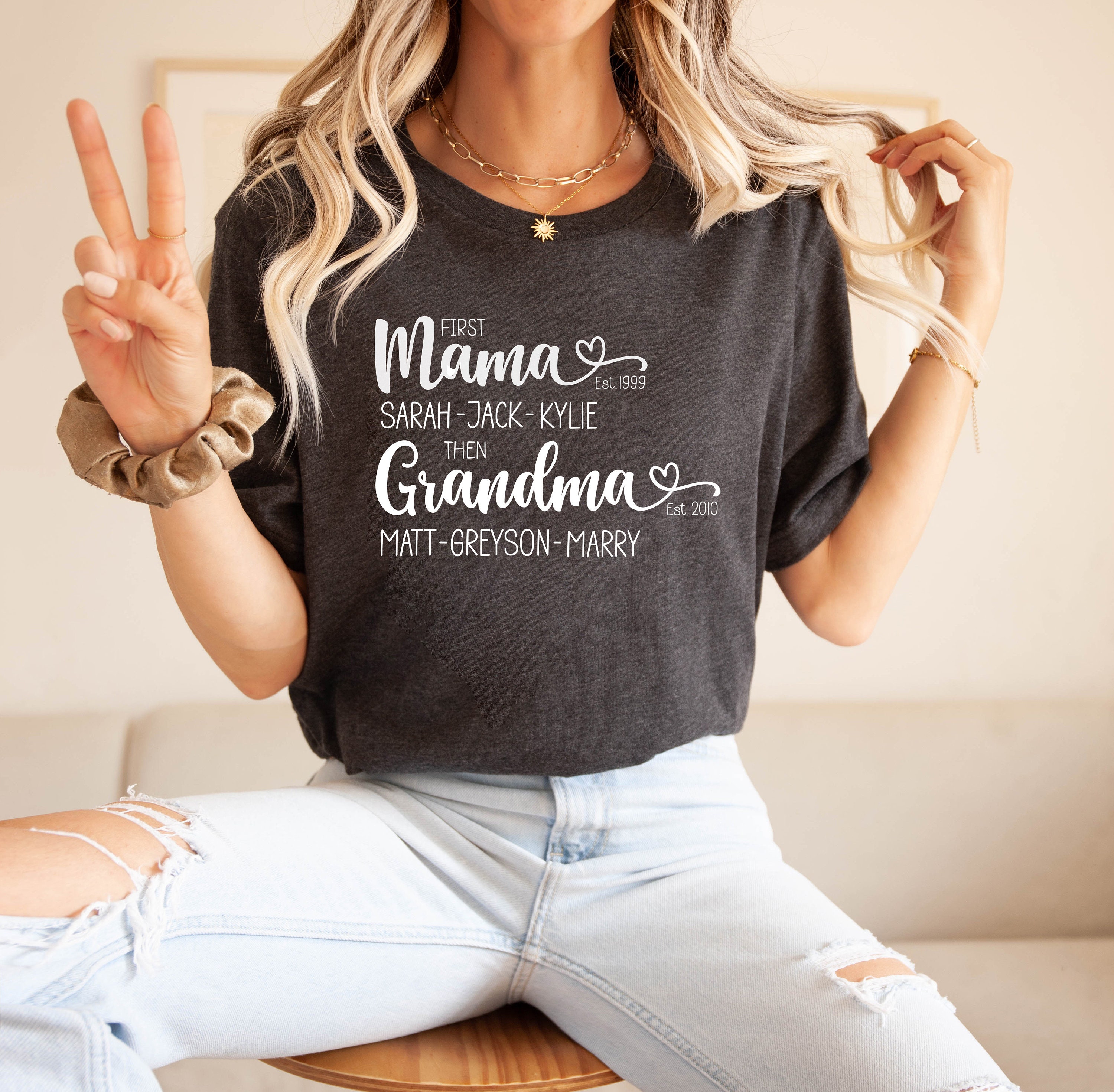 personalized great grandma shirt for mom and grandma custom mothers day announcement funny mom life t shirt idhyx scaled