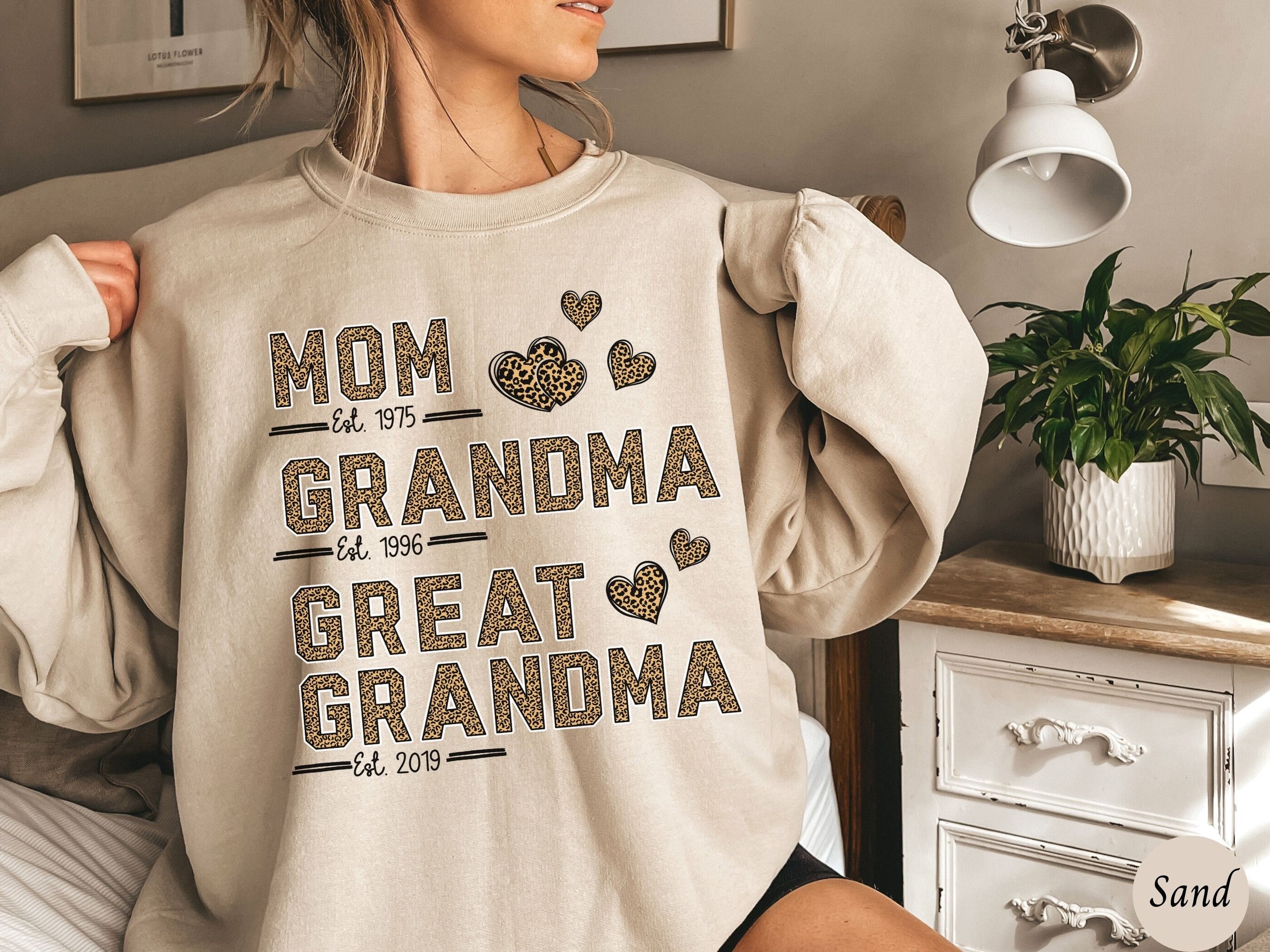 personalized great grandma sweatshirt for pregnancy announcement custom nana hoodie unique gift for mom and grandmother 7ocpg scaled