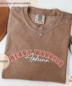 personalized heart warrior shirt for heart awareness custom cardiologist tee red february t shirt for heart health support e7qcp