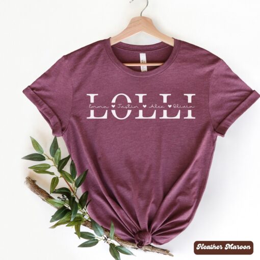 personalized lolli shirt with grandkid names for grandma mothers day gift pregnancy announcement t shirt ms5ls scaled