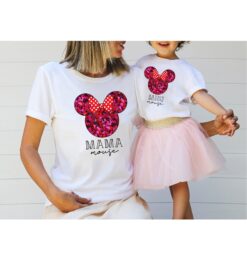 personalized mama and mini mouse matching family shirt disney mom and daughter tee cute mini mouse t shirt byqab