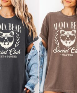 personalized mama bear shirt for pregnancy announcement cute mom life t shirt custom gift for new moms aesthetic design dnbdq