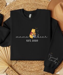 personalized mama bear sweatshirt with kid name custom hoodie for new moms best mother day gift kd8wu