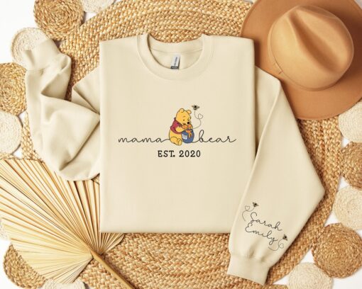 personalized mama bear sweatshirt with kid name custom hoodie for new moms best mother day gift sivpj scaled