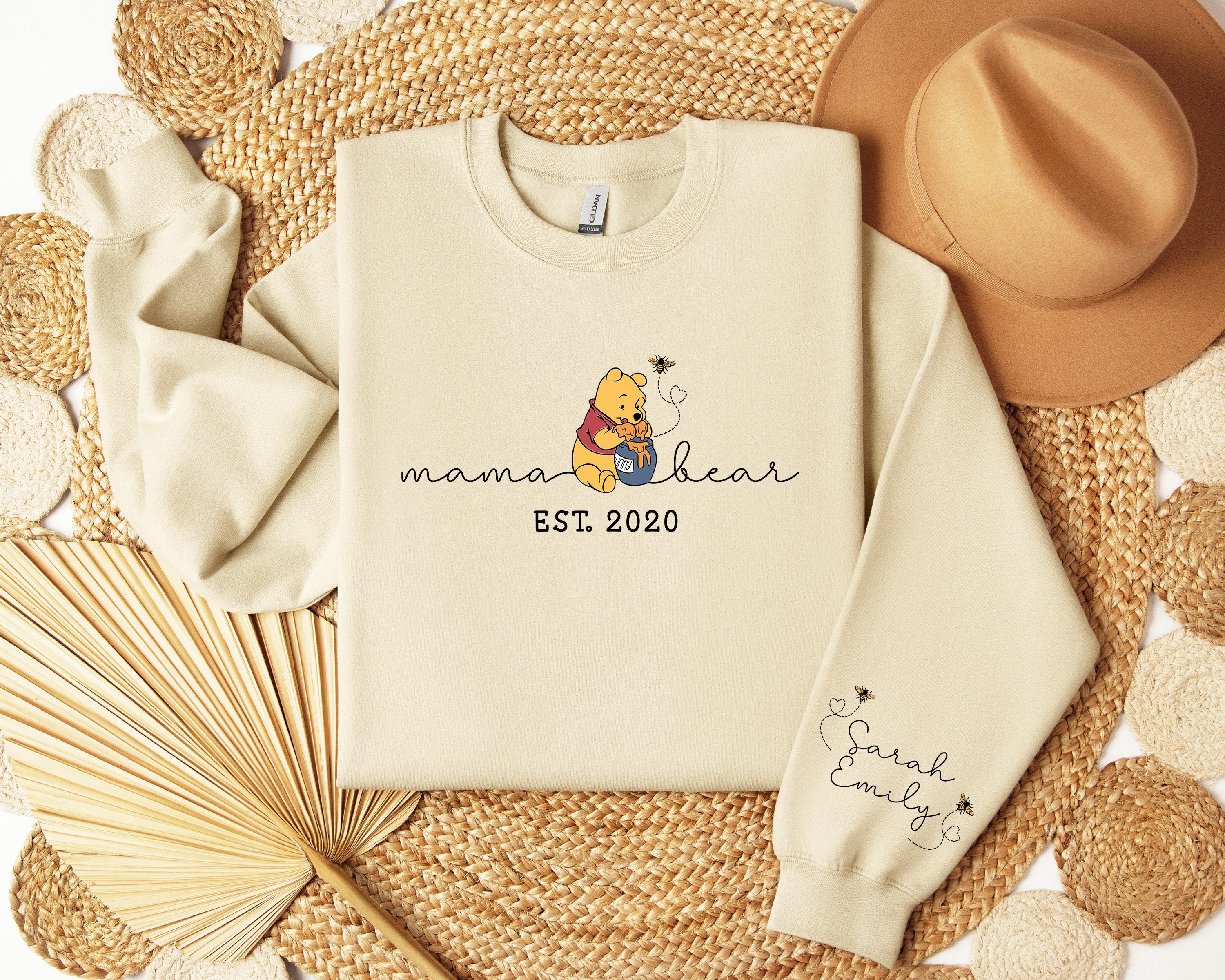 personalized mama bear sweatshirt with kid name custom hoodie for new moms best mother day gift sivpj scaled