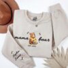 personalized mama bear sweatshirt with kid name on sleeve custom mom shirt for mothers day unique new mom gift 1gh02 scaled