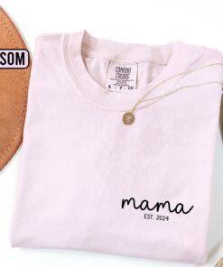 personalized mama est date shirt cool mom t shirt custom comfort colors mama tee for new moms mothers day gift tnsxw