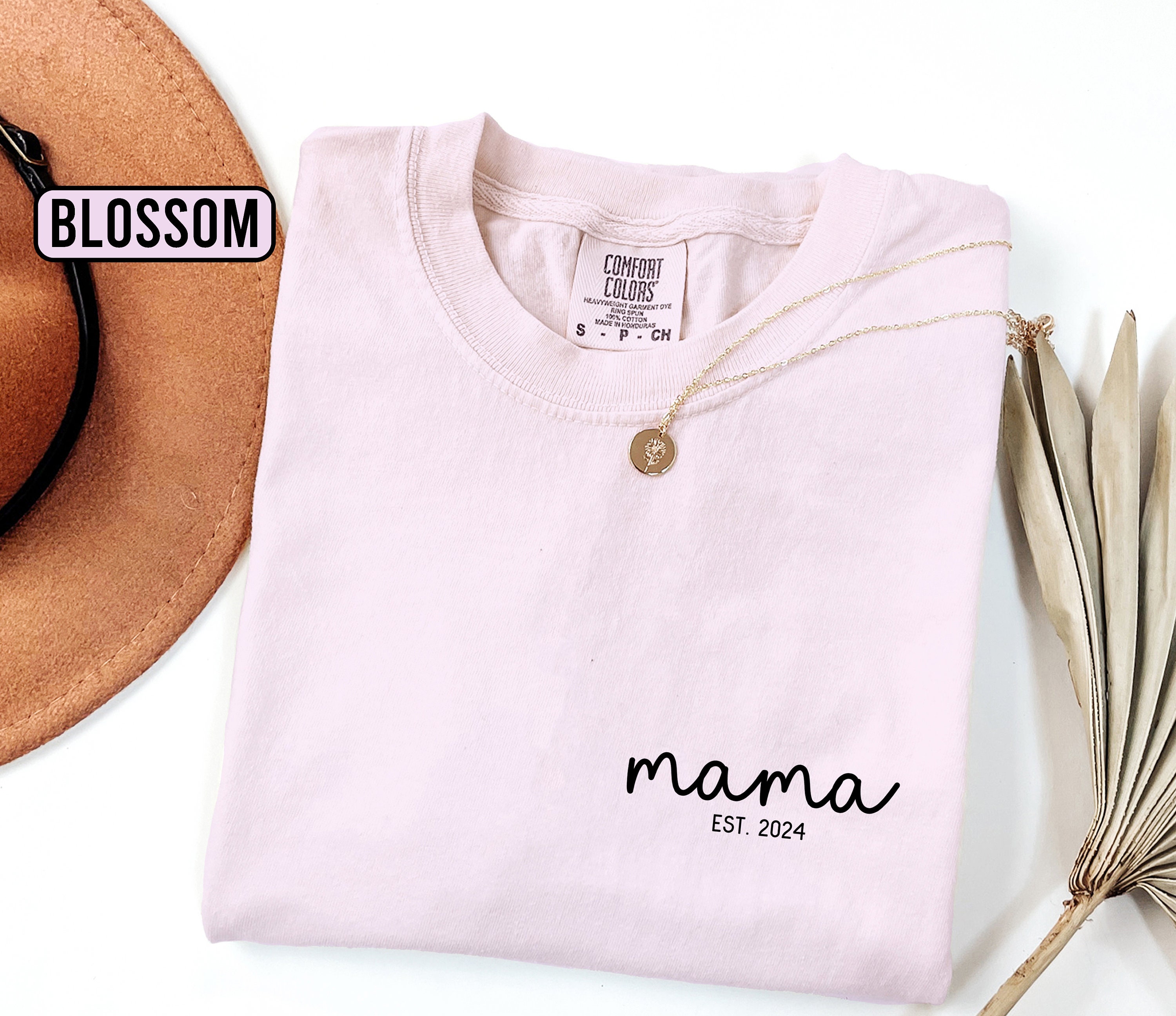 personalized mama est date shirt cool mom t shirt custom comfort colors mama tee for new moms mothers day gift tnsxw scaled