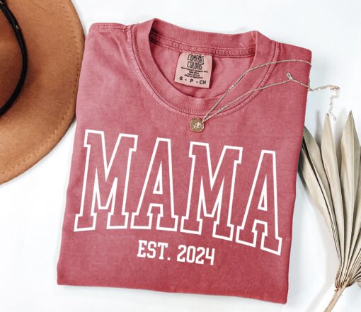personalized mama est shirt custom mom shirt for mothers day new mom announcement cute mom life t shirt qkzt8