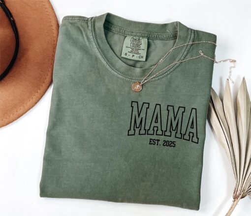 personalized mama established year shirt cute pregnancy announcement unique mom gift for mothers day or birthday