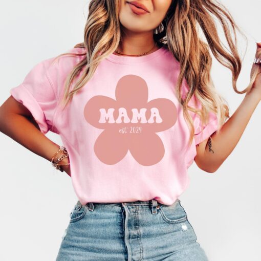 personalized mama flower shirt for mom unique gift for mothers day new mom or baby shower celebrations flcnr