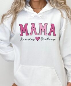 personalized mama hoodie with kids names custom mothers day gift mom sweatshirt unique custom mama apparel jglkk